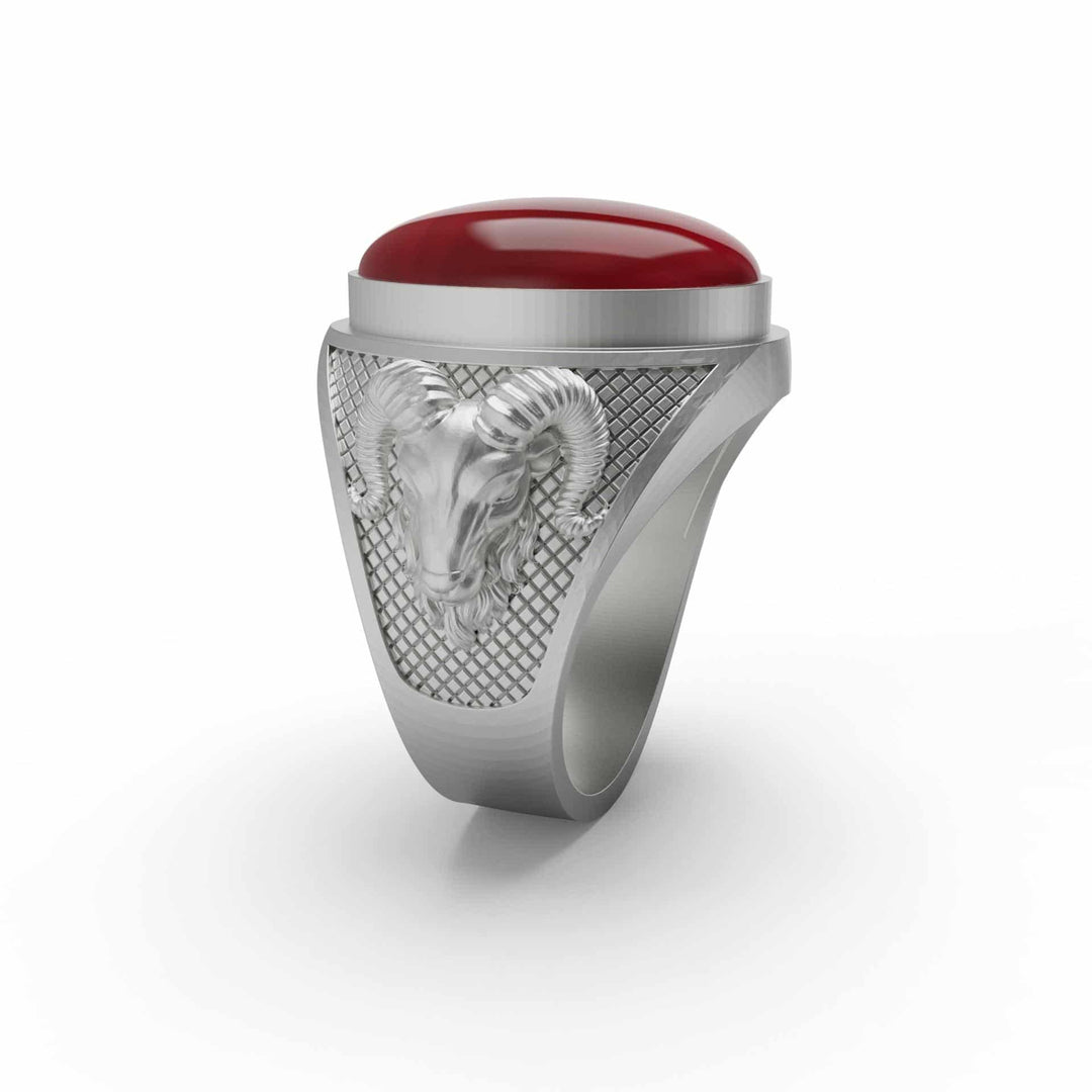 Aries Carnelian Gemstone Ring