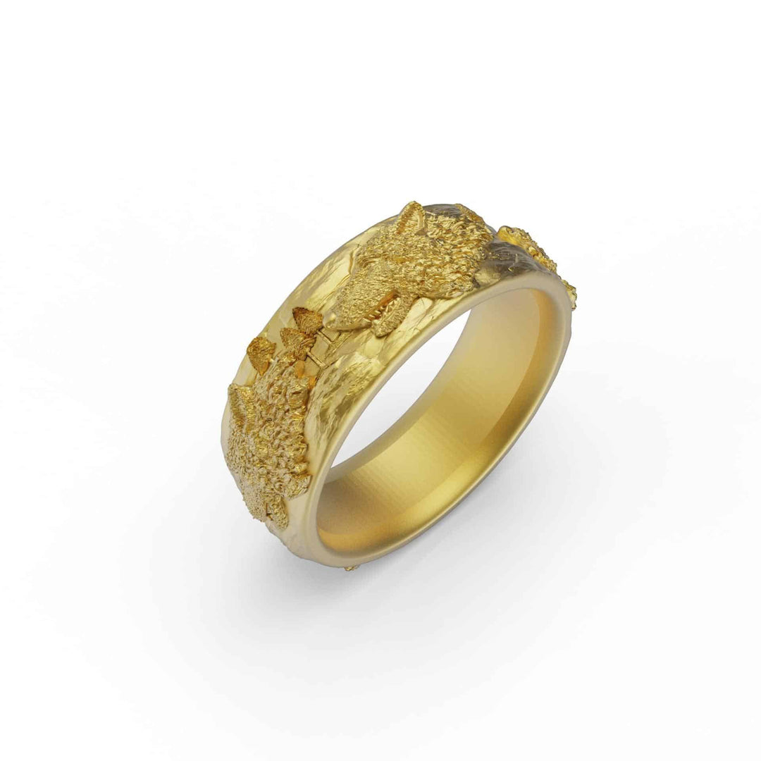 Wild Wolf Band Ring