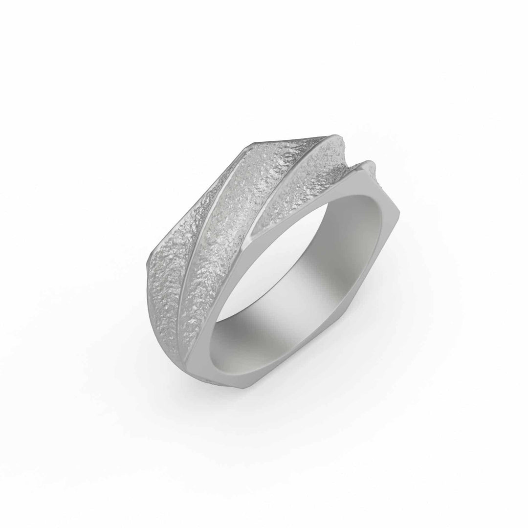 Sculpted Helix Band Ring