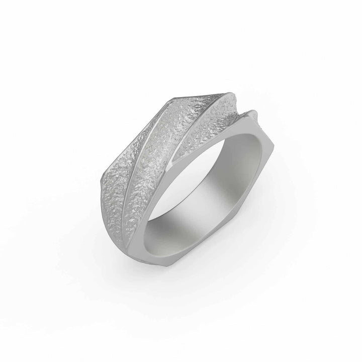 Sculpted Helix Band Ring