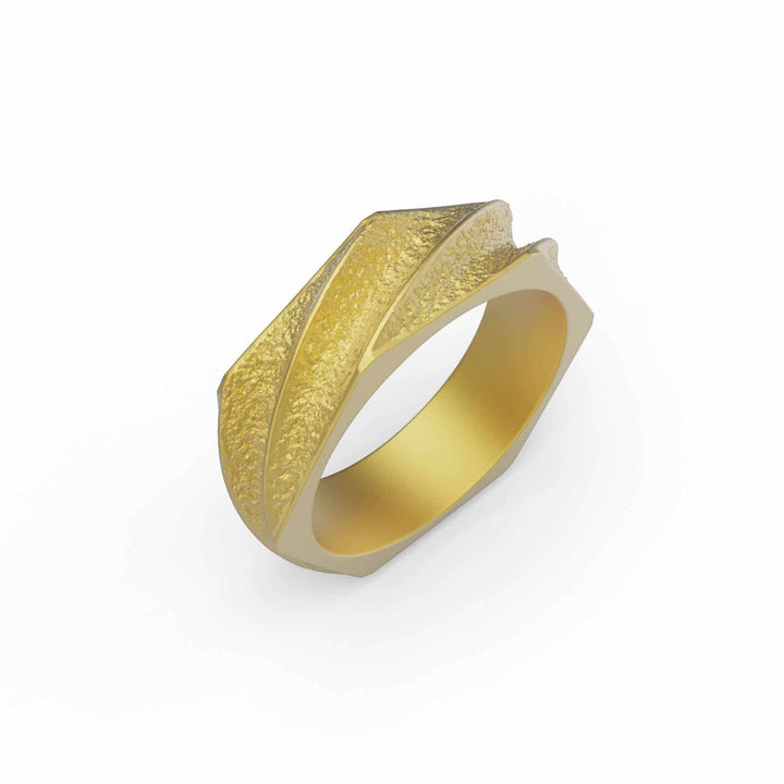 Sculpted Helix Band Ring