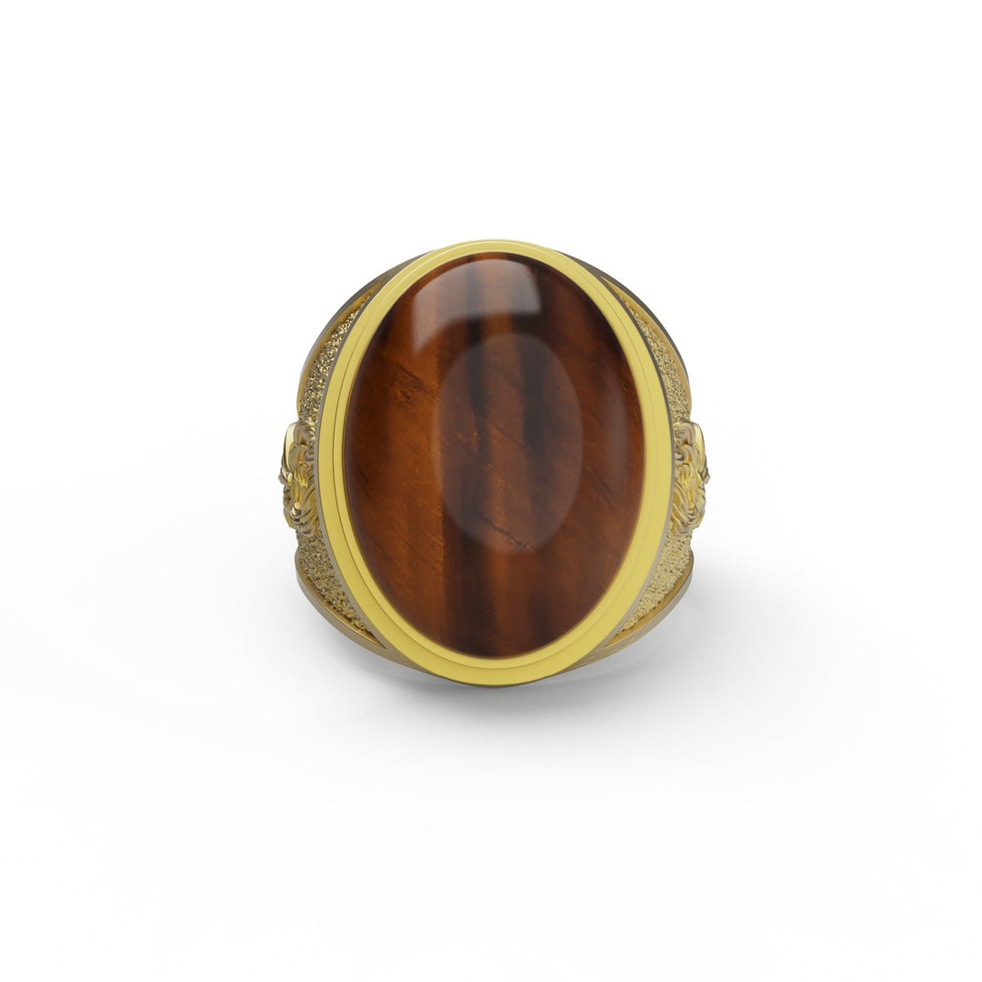 Phoenix Tiger Eye Gemstone Ring