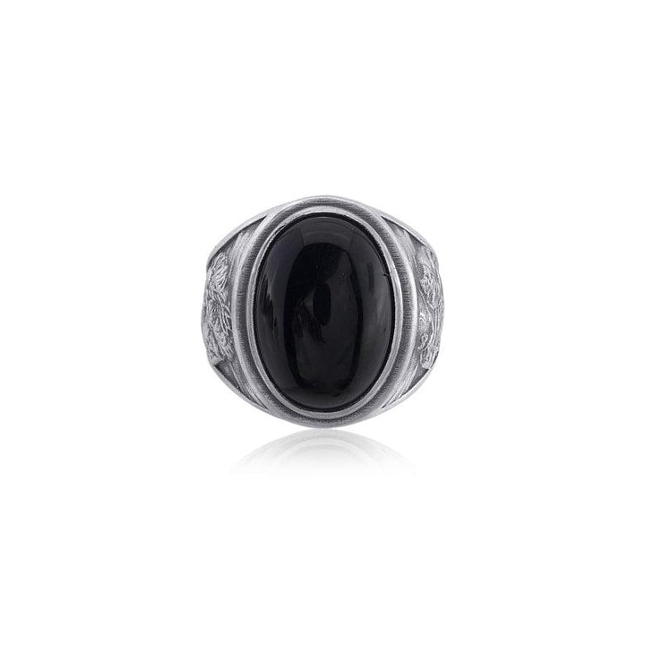 The Philip II Chariot Onyx Ring top view