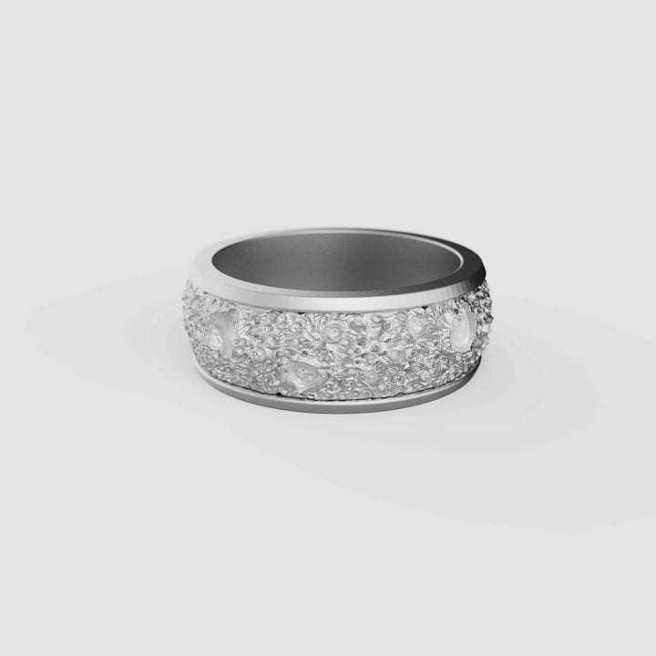Lunar Crater Band Ring