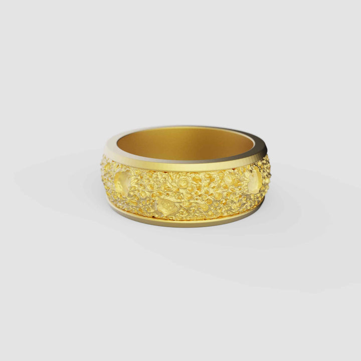 Lunar Crater Band Ring