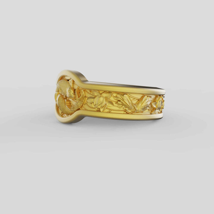 Yin Yang Koi Fish Ring