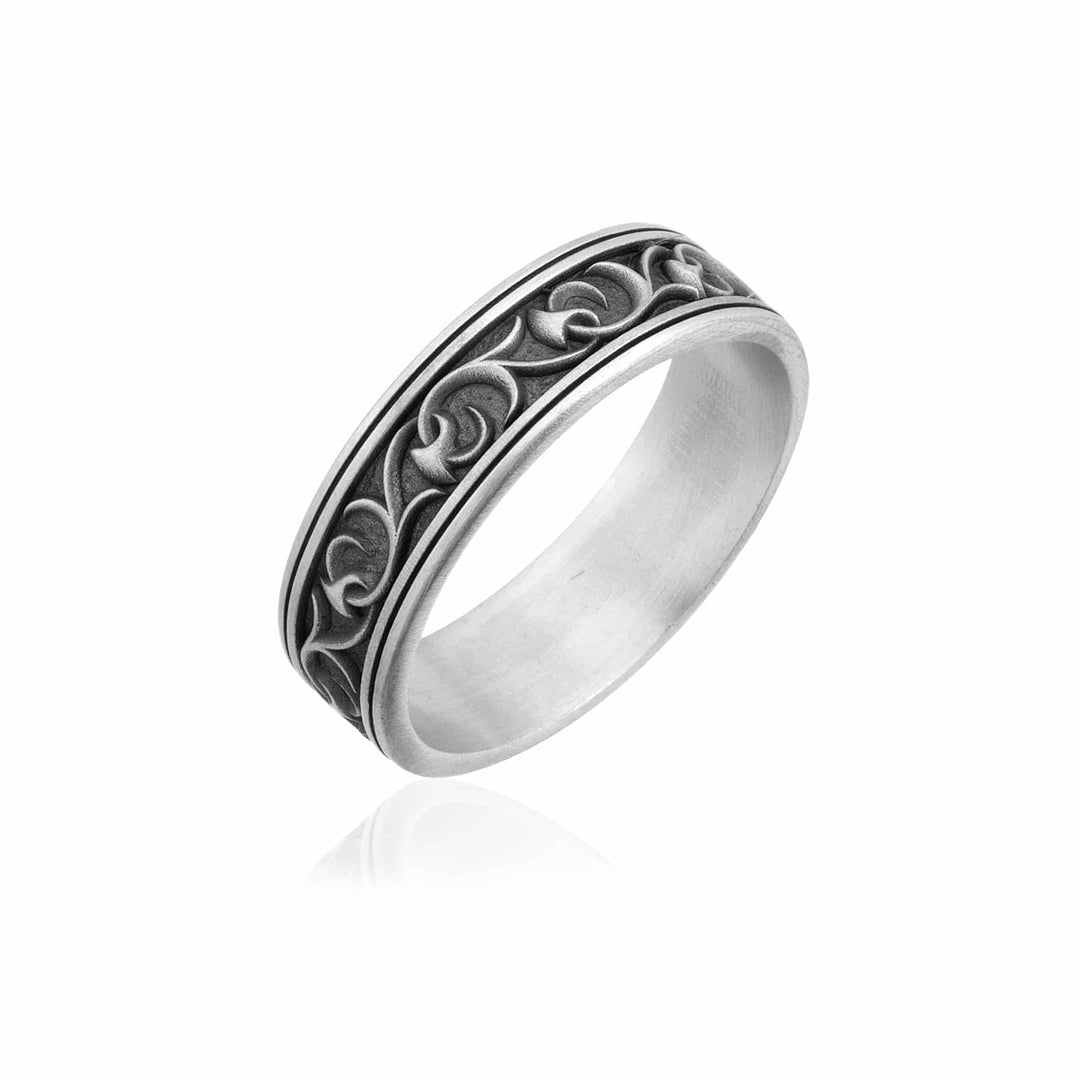 Vintage Floral Band Ring