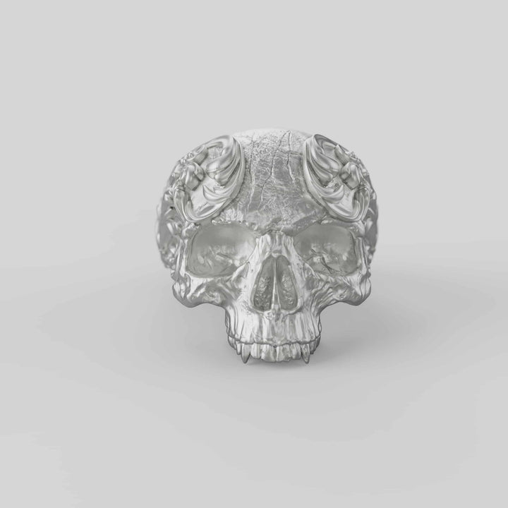 Floral Skull Ring