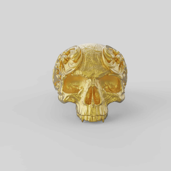 Floral Skull Ring