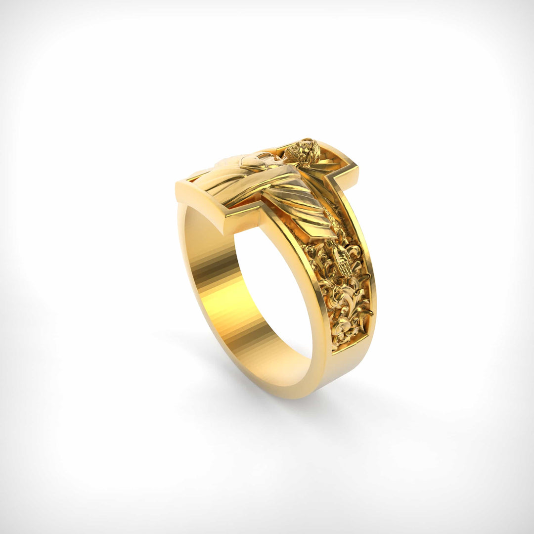 Blessed Savior Heart Ring