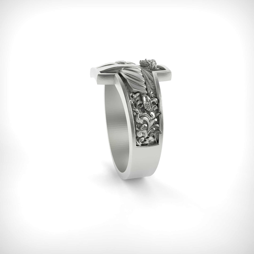 Blessed Savior Heart Ring