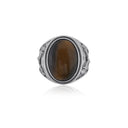 eagle tiger eye ring top view