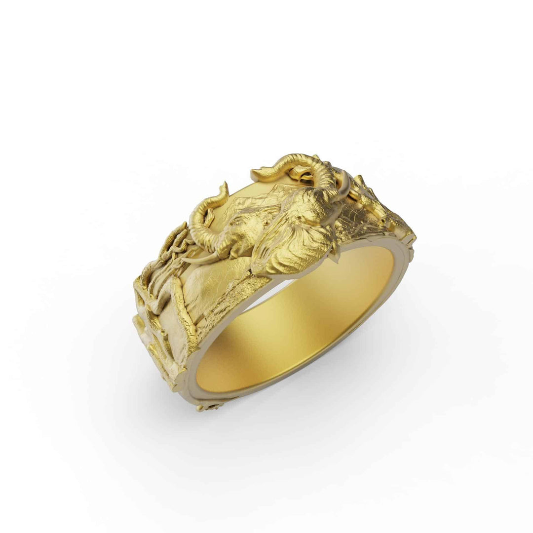 Elephant Band Ring