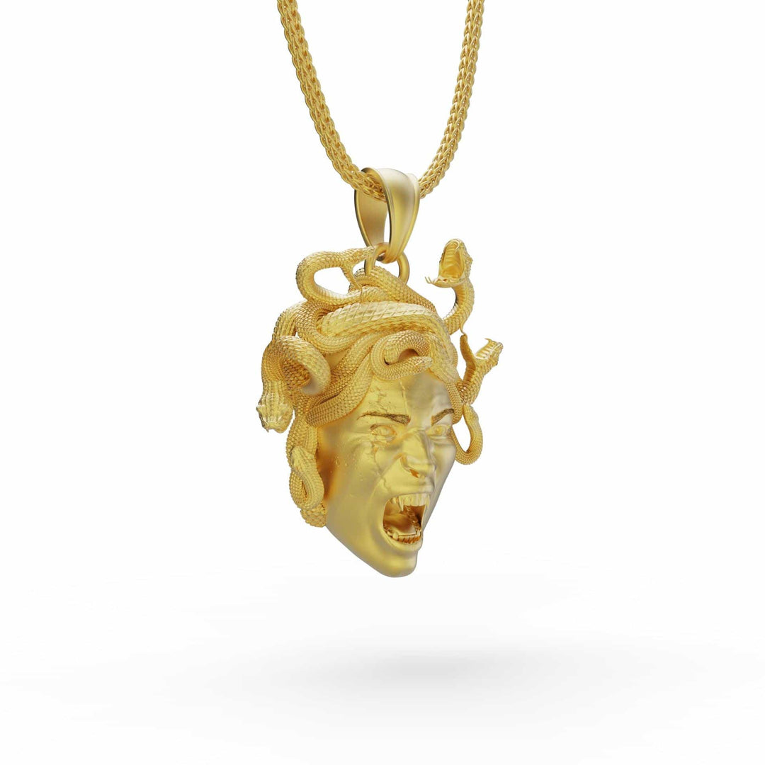 Angry Medusa Head Necklace