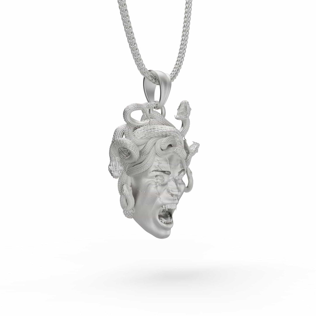 Angry Medusa Head Necklace