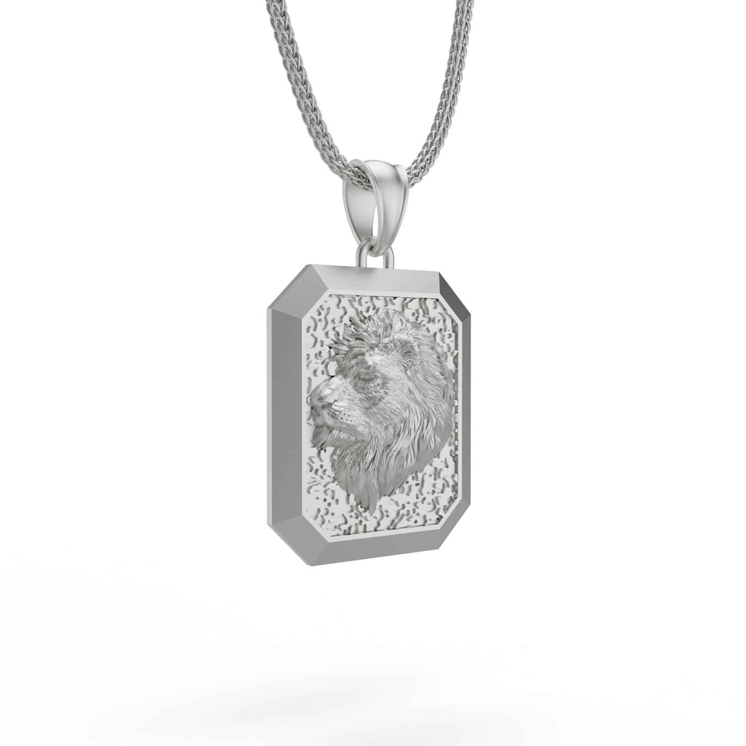 Square Lion Head Necklace