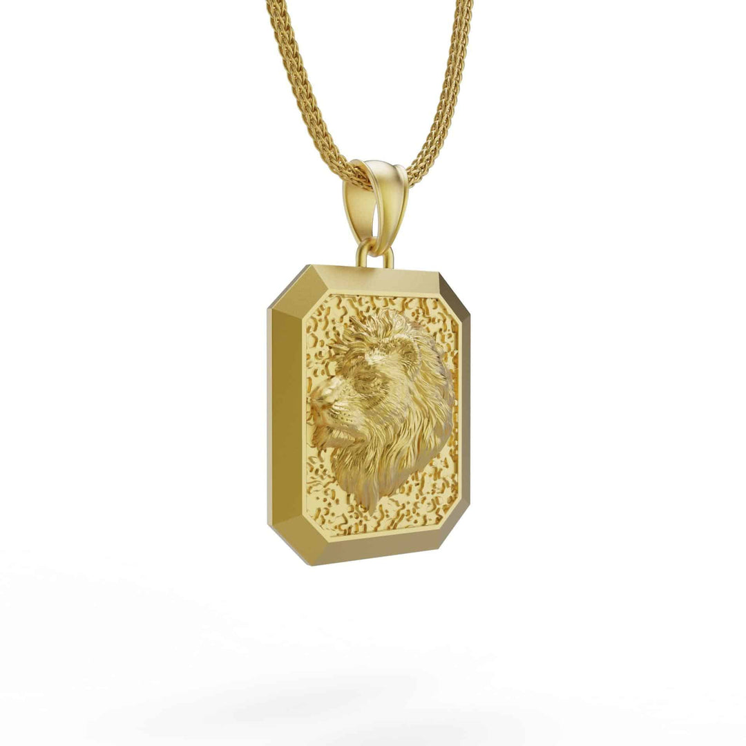 Square Lion Head Necklace