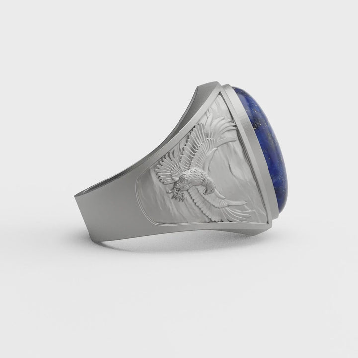Eagle Lapis Lazuli Ring