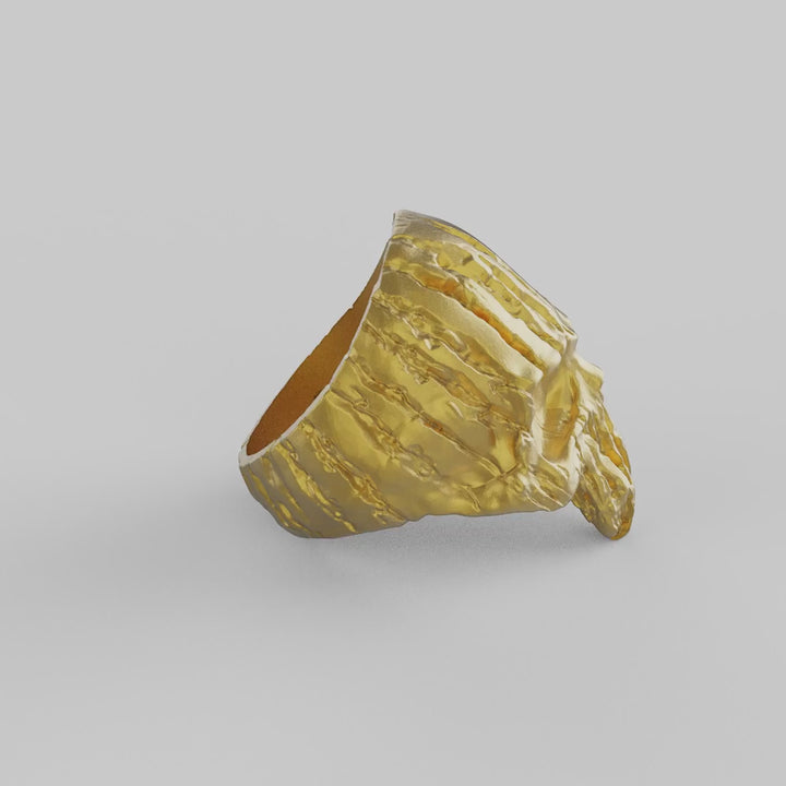 Textured Skull Ring