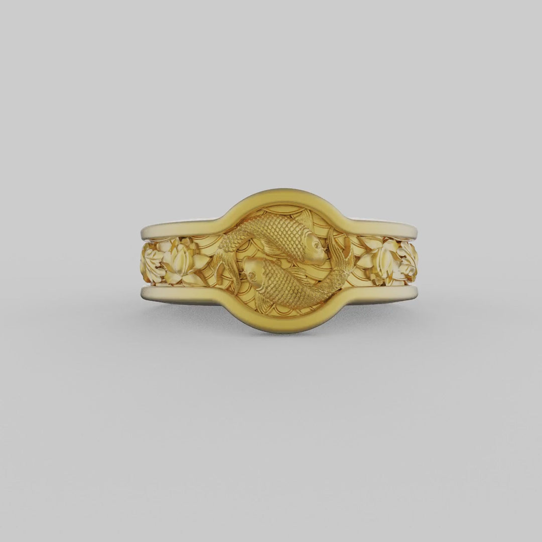 Yin Yang Koi Fish Ring