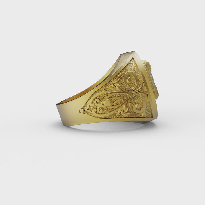 Aries Ram Head Ring