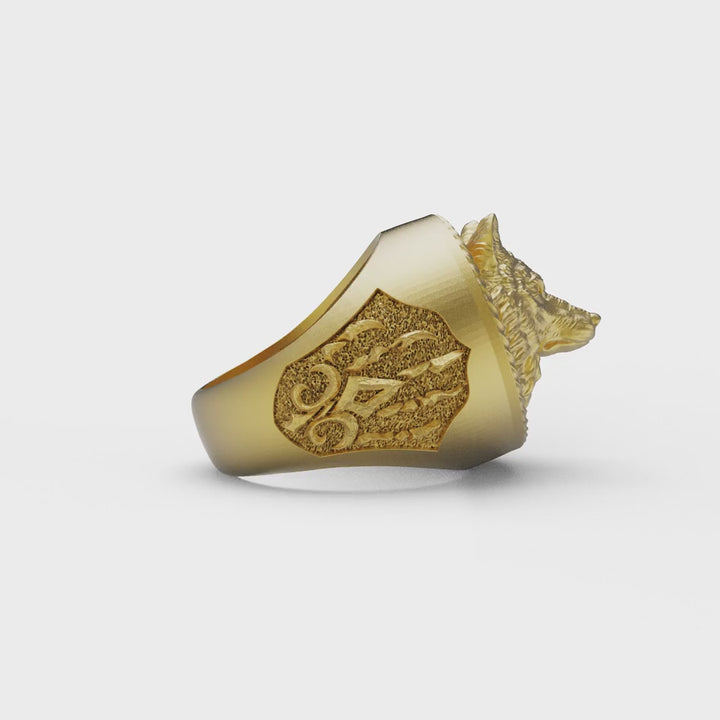 Wolf Head Ring