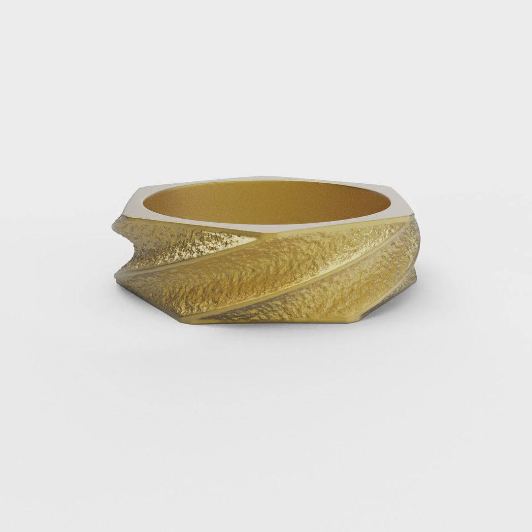 Sculpted Helix Band Ring