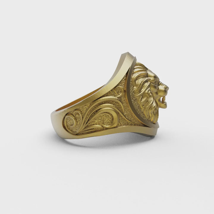 Angry King Lion Ring