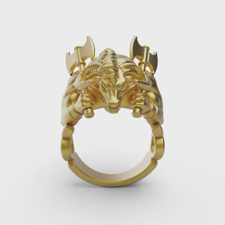 Zodiac Taurus Warrior Ring