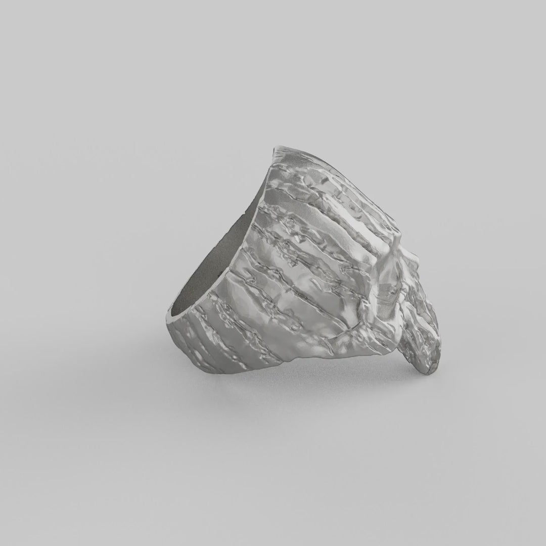 Textured Skull Ring