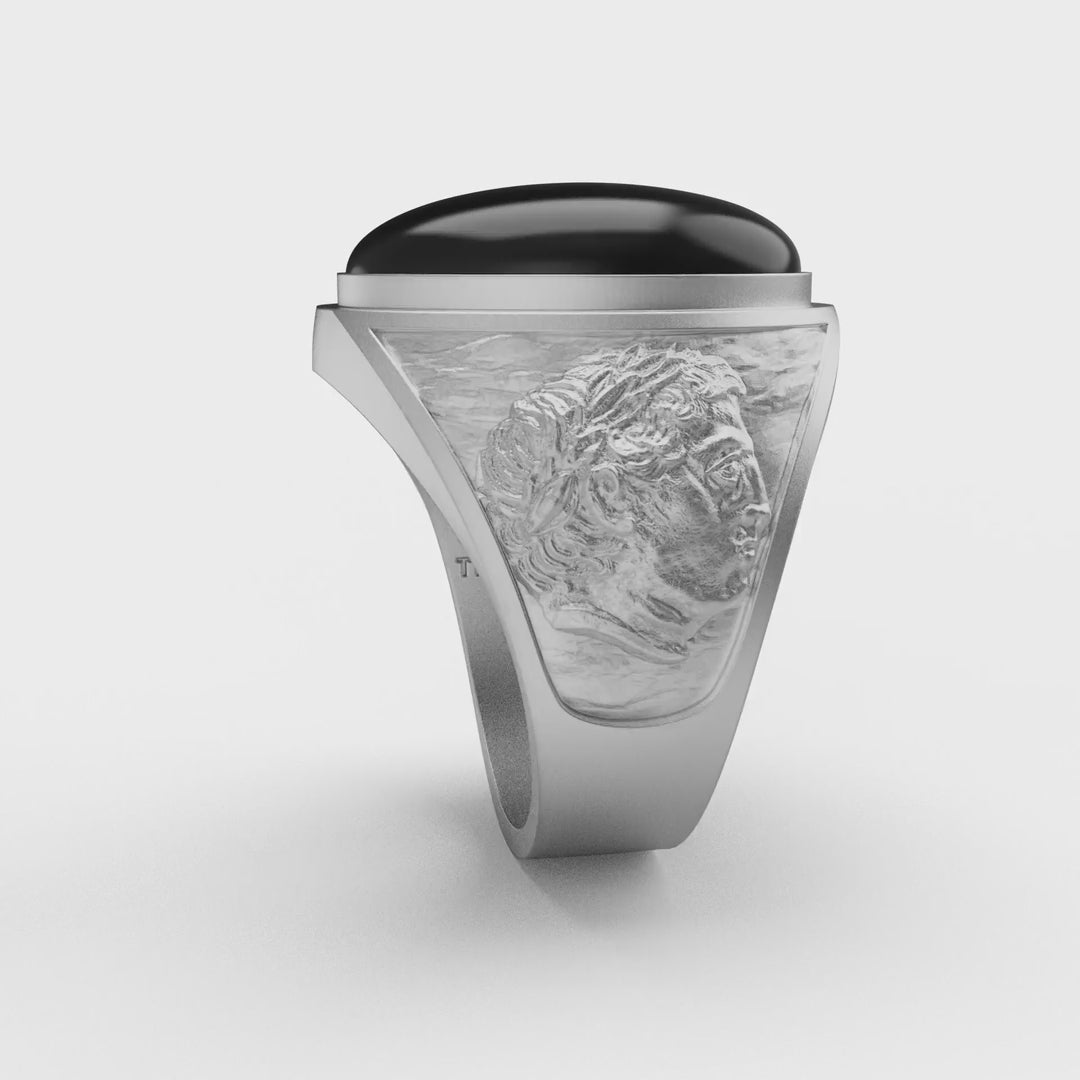 The Philip II Chariot Onyx Ring