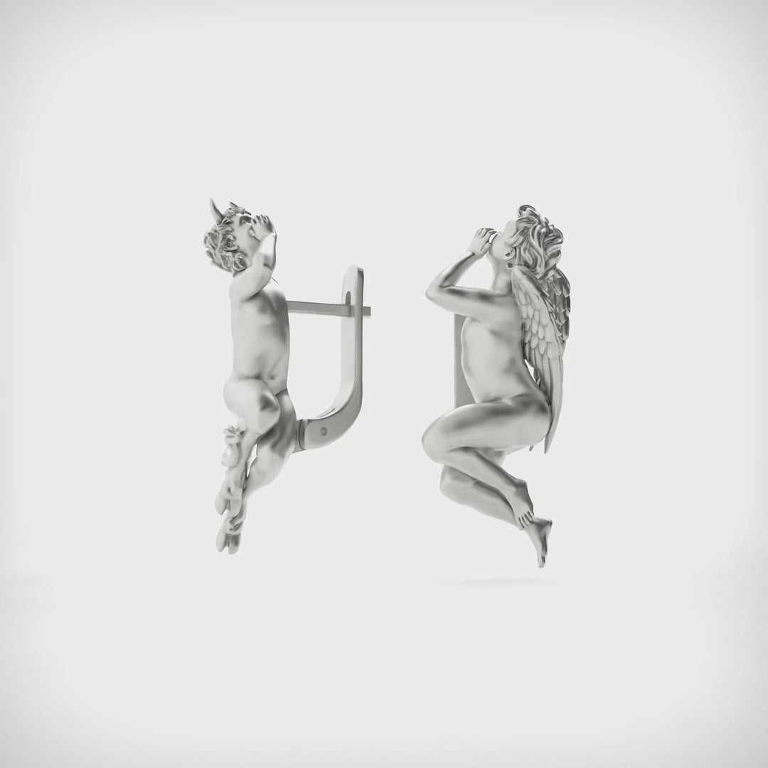 Angel and Devil Whispering Earrings