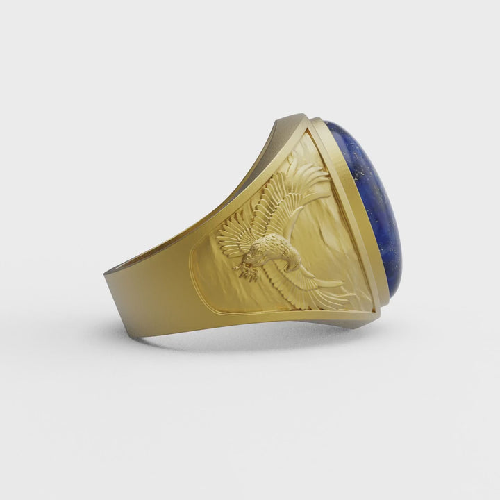 Eagle Lapis Lazuli Ring
