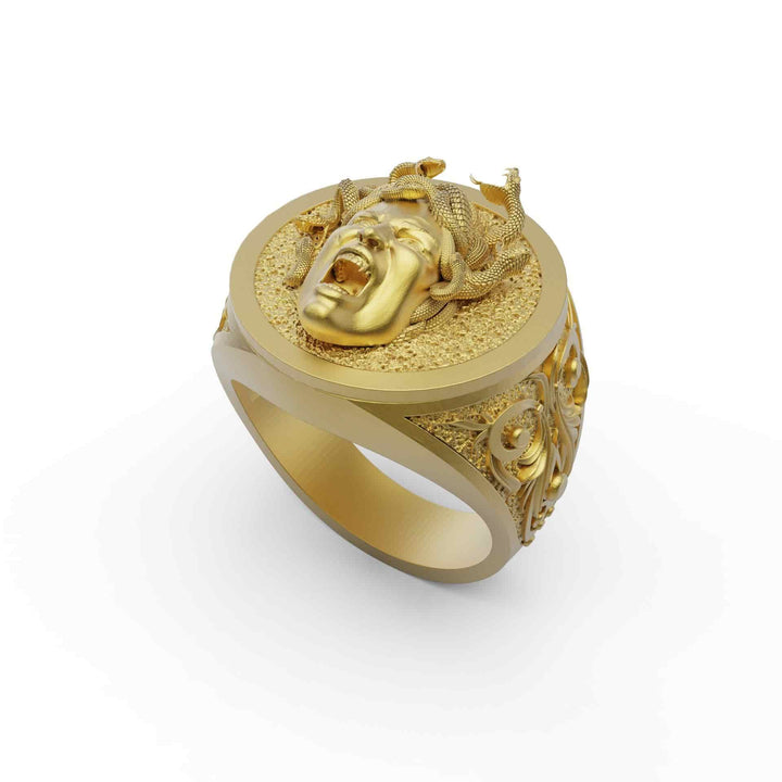 Angry Gorgon Medusa Ring