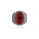 tree of life carnelian ring top view