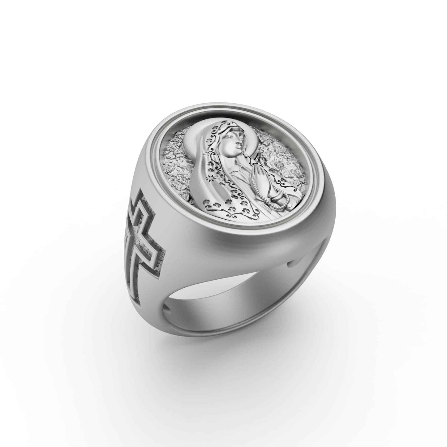 Virgin Mary Cross Ring
