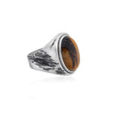 worn tiger eye ring side view