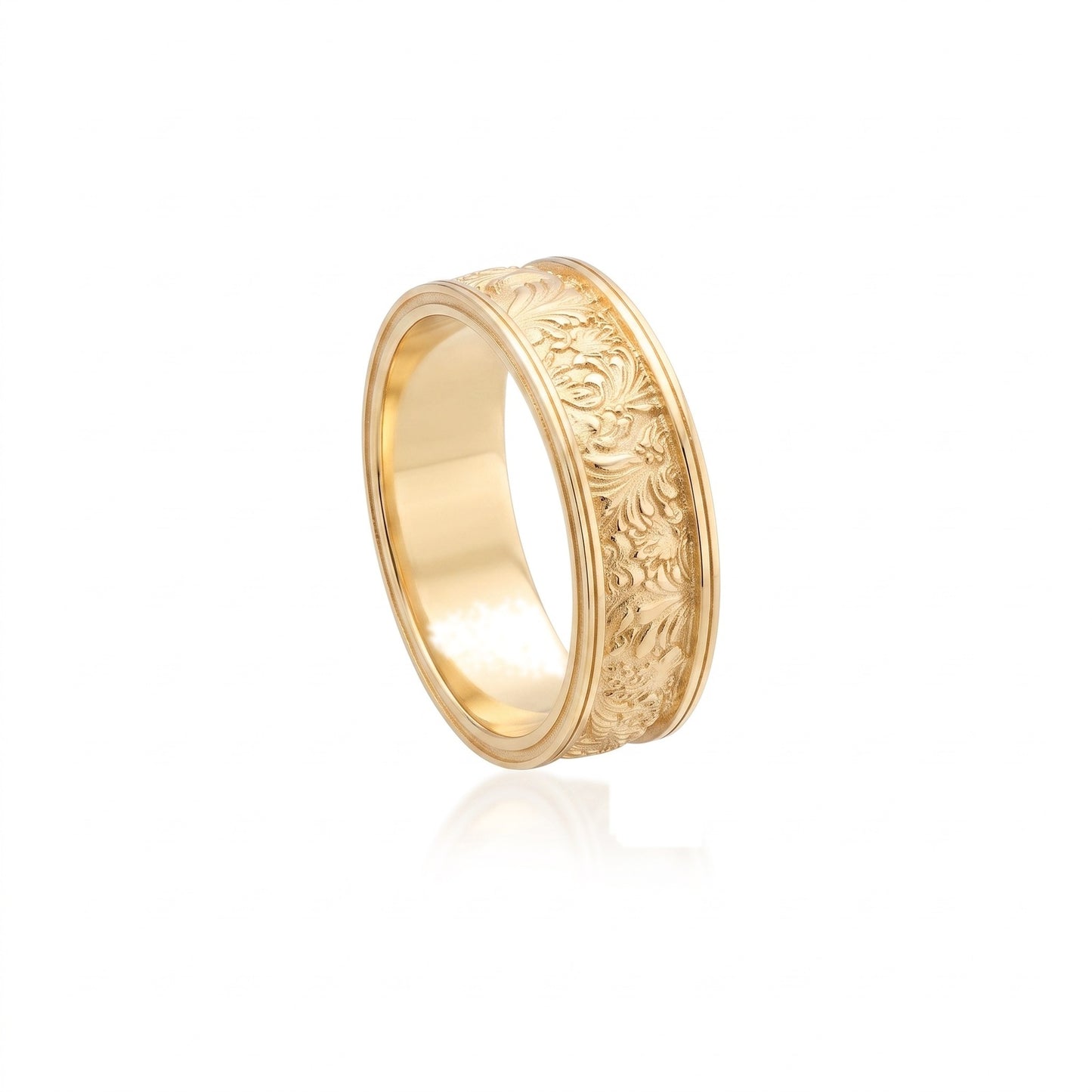 Leaves and Flowers Band Ring