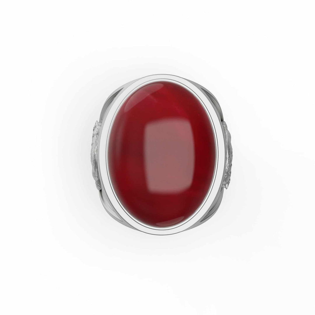 Wolf Carnelian Ring