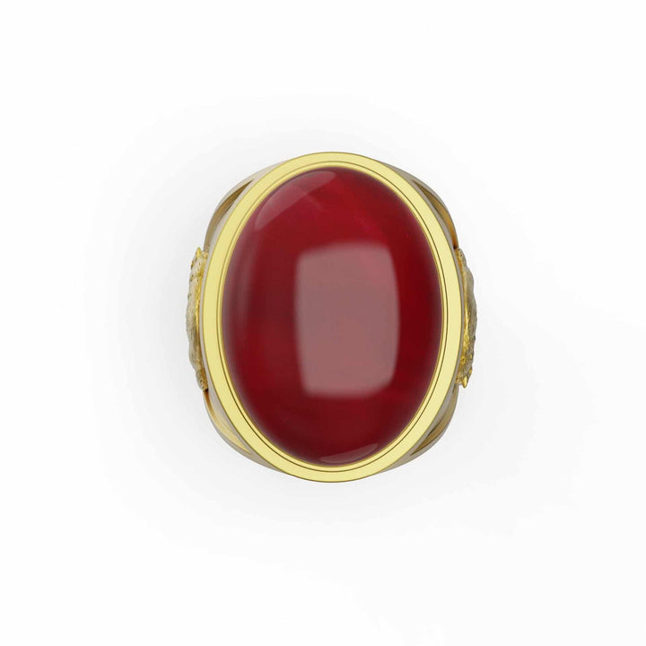 Wolf Carnelian Ring
