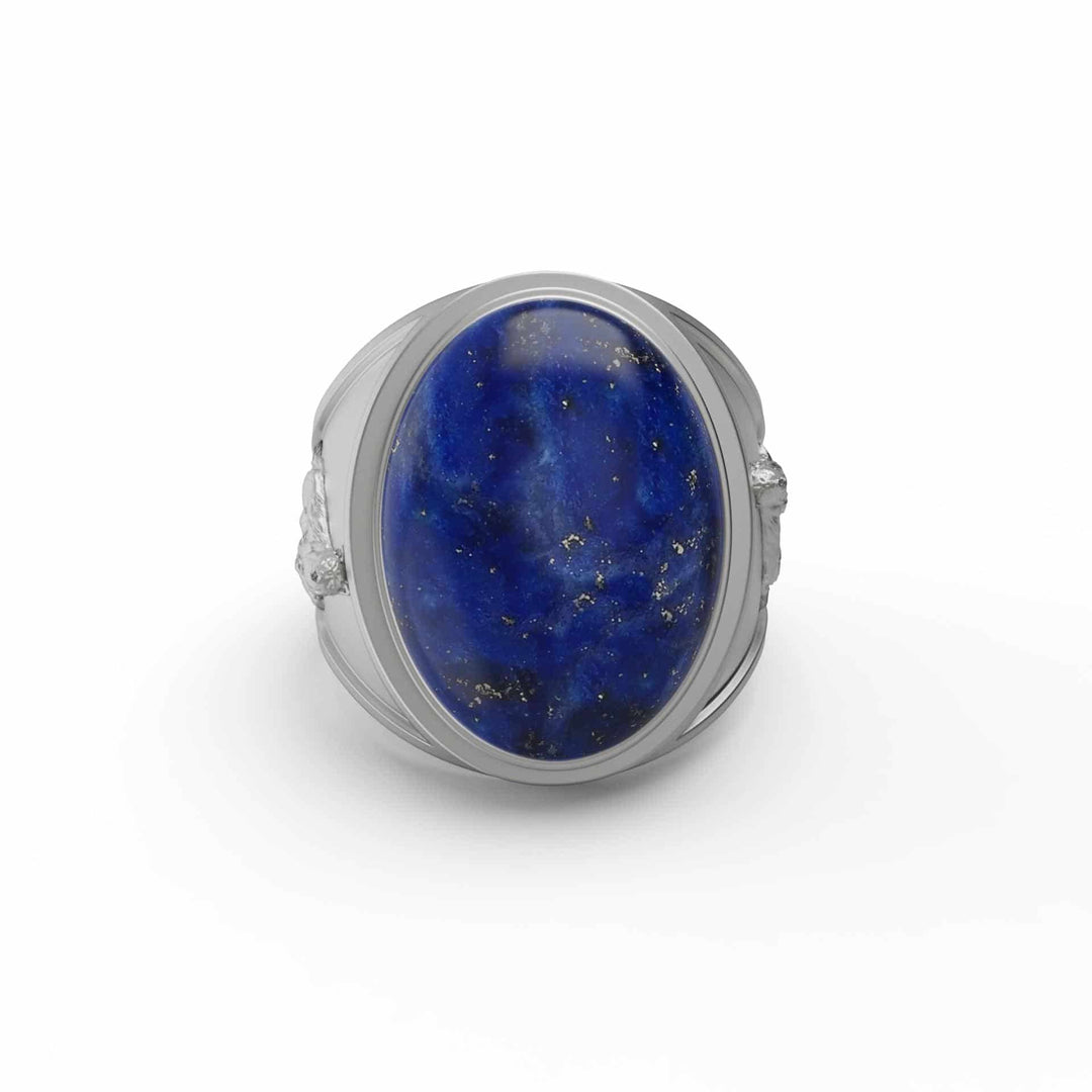 Howling Wolf Lapis Ring
