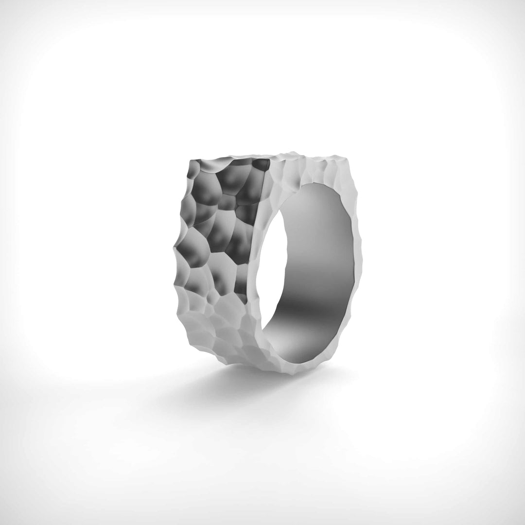 Volcanic Texture Signet Ring
