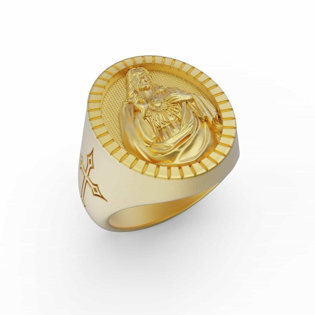 Sacred Heart Of Jesus Signet Ring