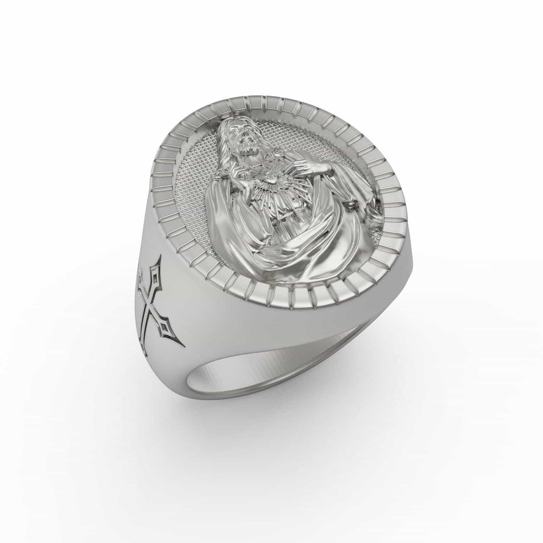 Sacred Heart Of Jesus Signet Ring