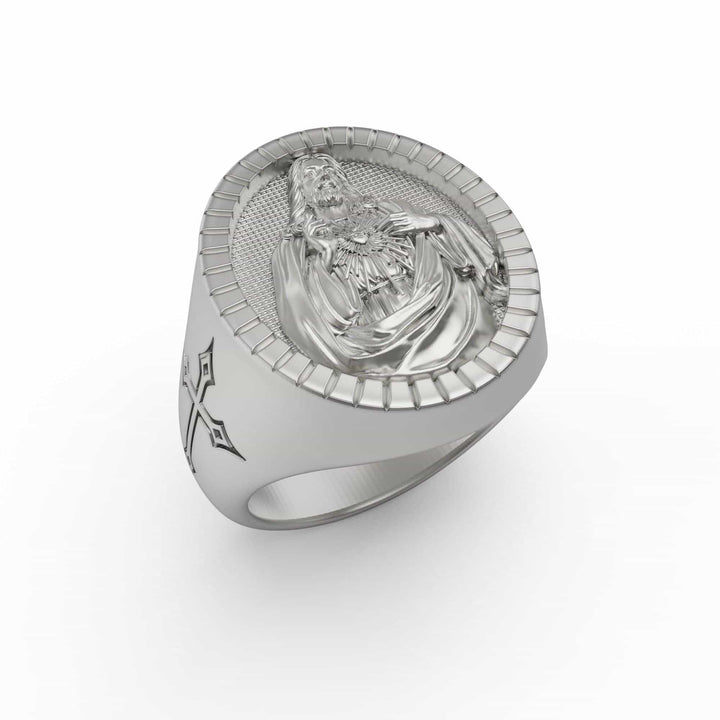 Sacred Heart Of Jesus Signet Ring