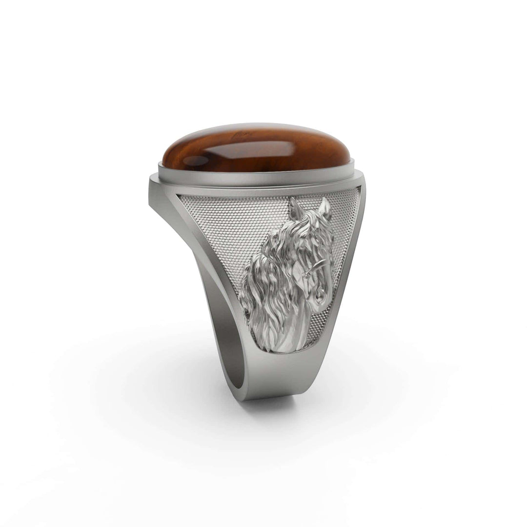 Horse Tiger Eye Ring