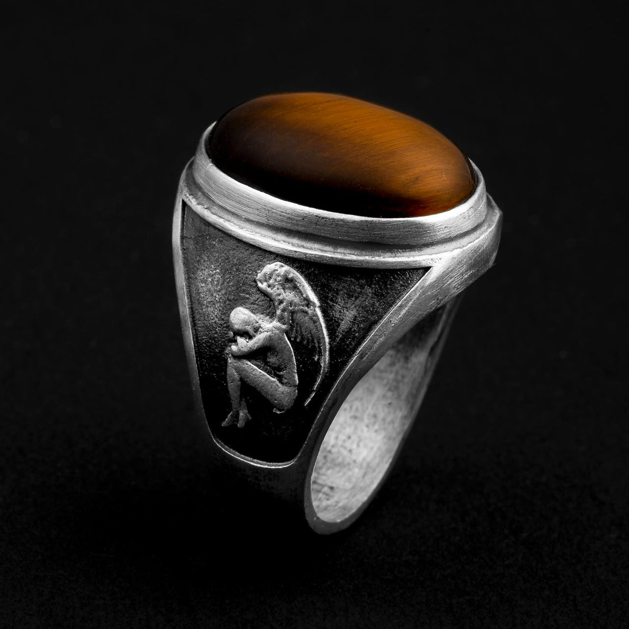 Products Angel Tiger Eye Gemstone Ring