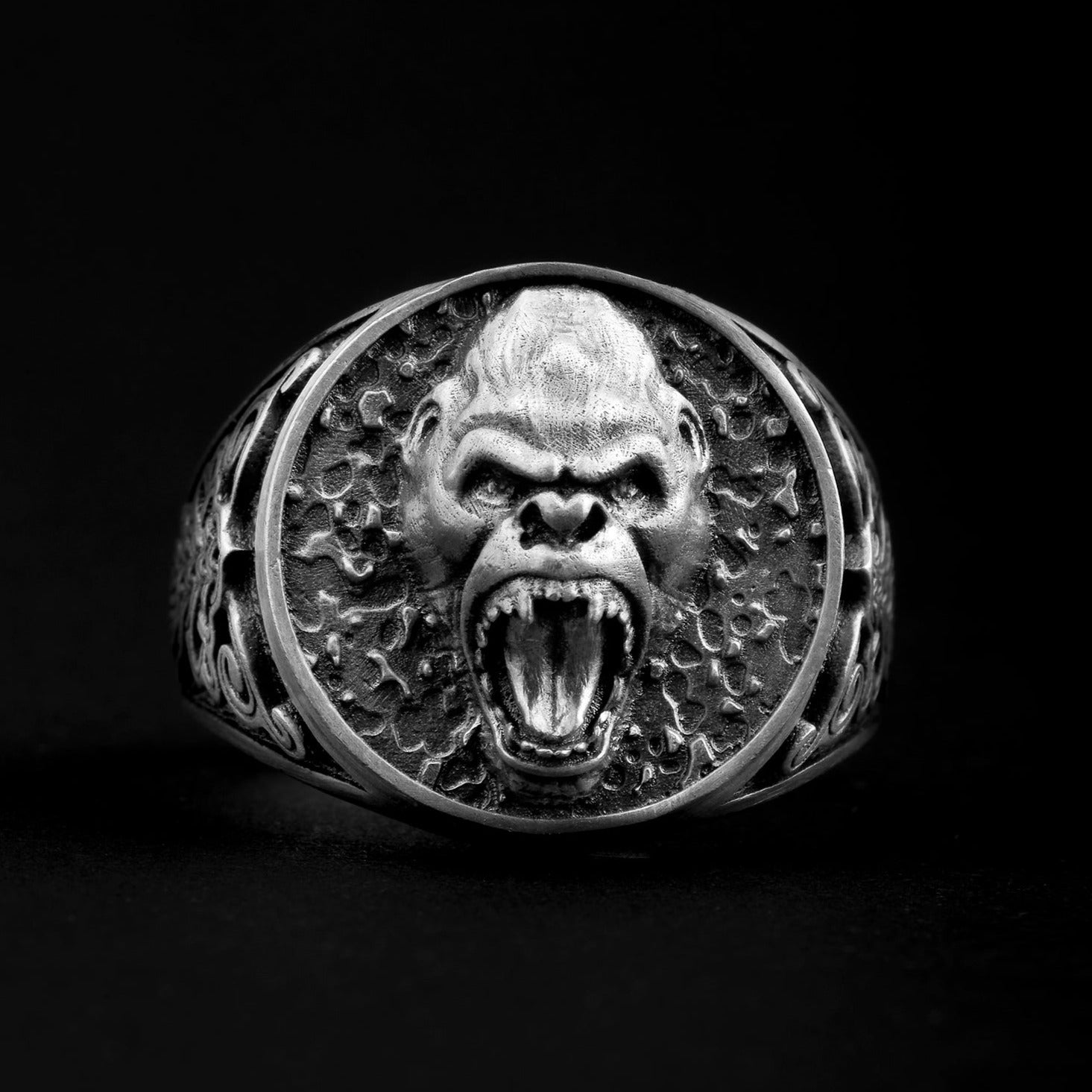 handmade and sterling silver Gorilla Ring