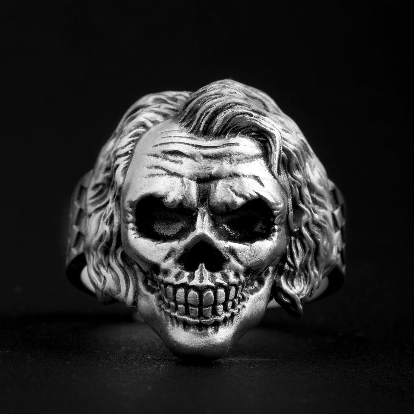 sterling silver Joker Skull Ring