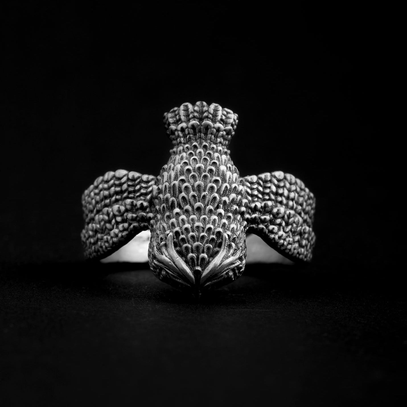 handmade sterling silver Owl Bird Ring